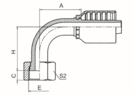 90°公制內(nèi)螺紋平面 參考 REF GB/T 9065.3