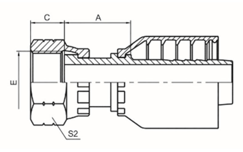 美 制NPSM內(nèi)螺紋60°外錐面 SAE J514